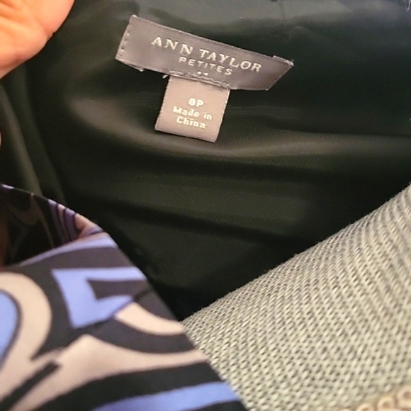 Ann Taylor Woman's Lined Sleeveless Blue Shimmer Dress, Size 6P - Picture 6 of 7